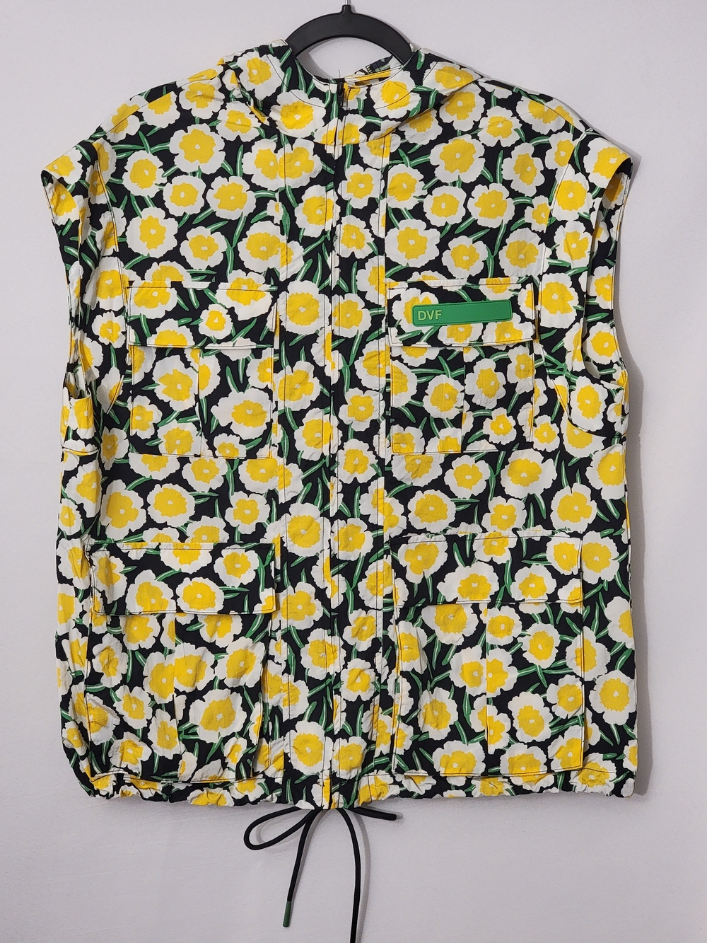 Diane von Furstenberg Packable Sleeveless Hooded Vest Size XXS